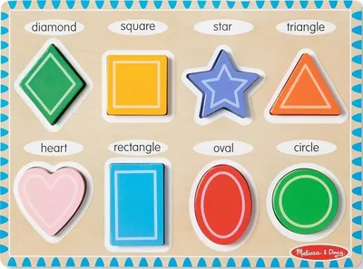 Melissa & Doug Wooden Shape Puzzle Set